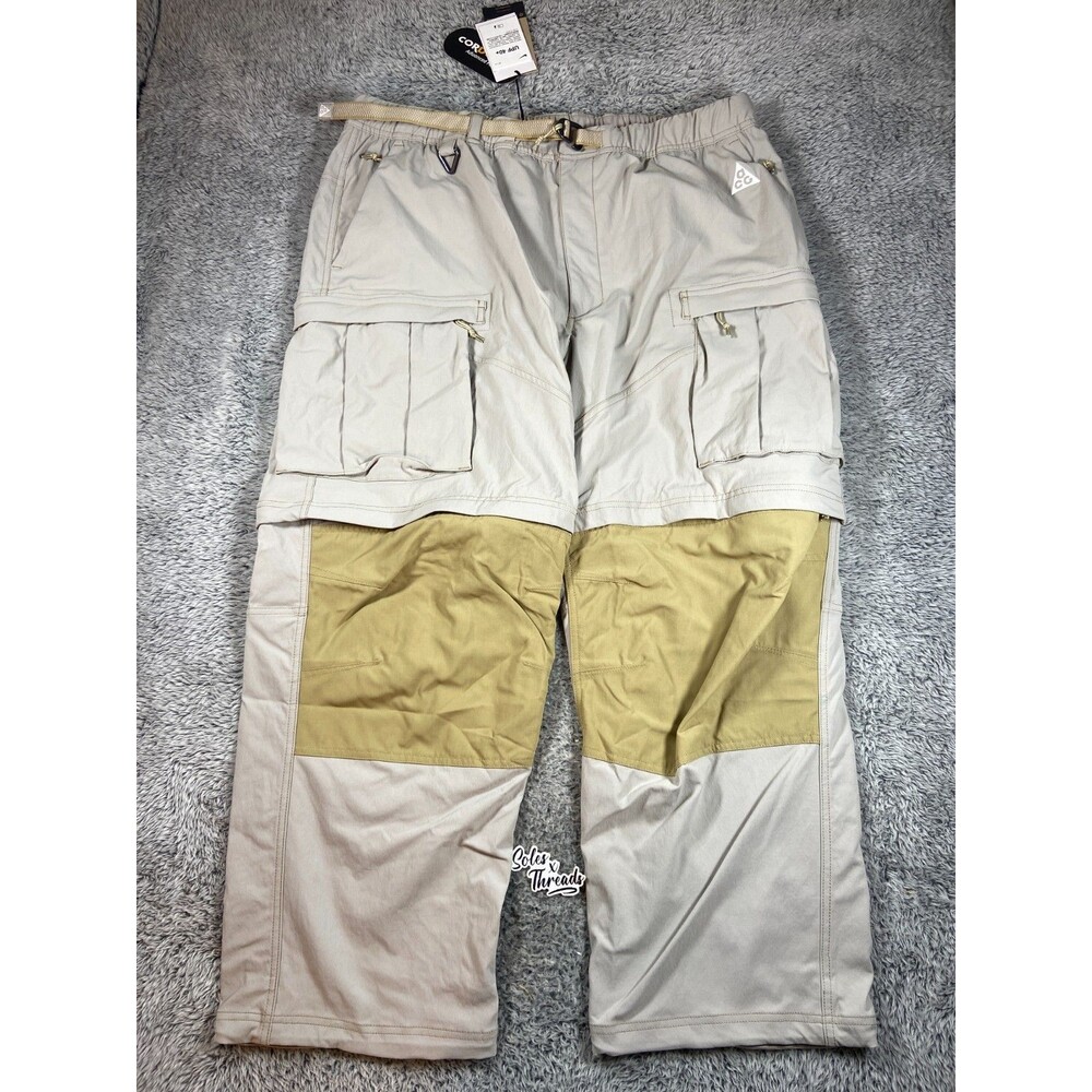 Nike ACG Smith Summit Zip Cargo Pants Size 2XL Men Grey Beige FN0428-009